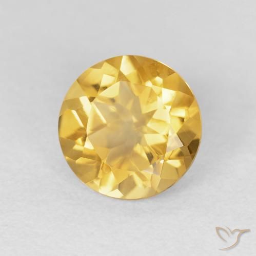 1.70克拉天然黄水晶，圆形的，VVS-VS
