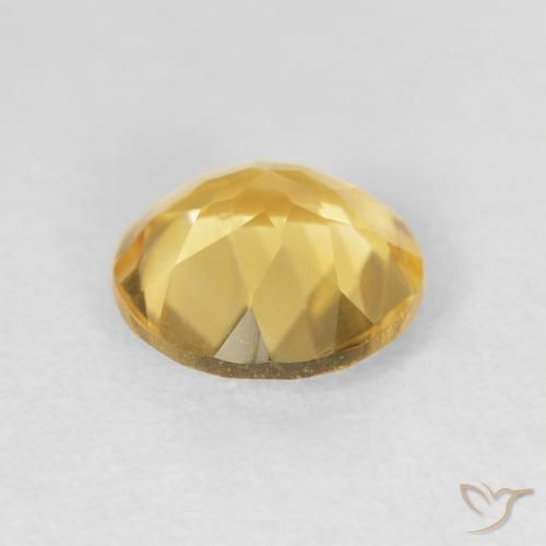 1.52克拉天然黄水晶，圆形的，VVS-VS