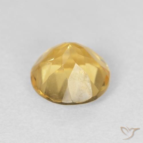 1.34克拉天然黄水晶，圆形的，VVS-VS