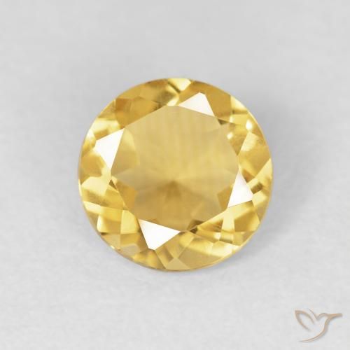 1.02ct 天然 中金 黄水晶, 圆形的, VVS-VS