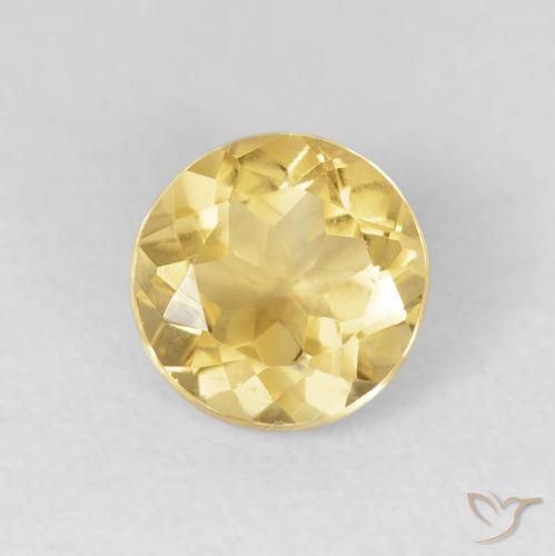 1.67ct 天然 浅金黄色 黄水晶, 圆形的, VVS-VS