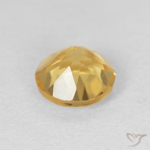 1.13克拉天然黄水晶，圆形的，VVS-VS