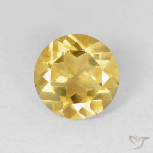 1.83ct 天然 淡黄色 黄水晶, 圆形的, VVS-VS