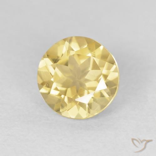 1.70克拉天然黄水晶，圆形的，VVS-VS
