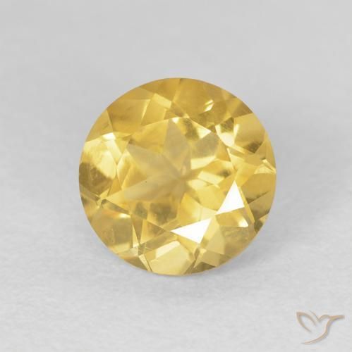 1.89克拉天然黄水晶，圆形的，VVS-VS