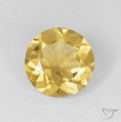1.67ct 天然 金橙色 黄水晶, 圆形的, VVS