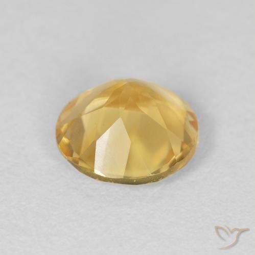 1.63克拉天然黄水晶，圆形的，VVS