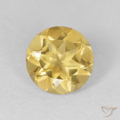 1.73ct 天然 中金 黄水晶, 圆形的, VVS