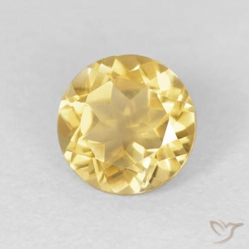1.29克拉天然黄水晶，圆形的，VVS