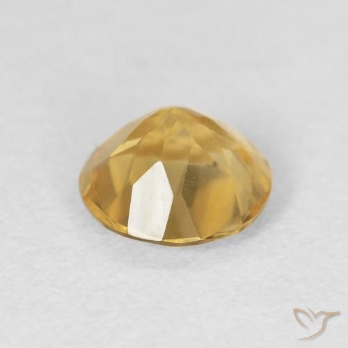 1.06克拉天然黄水晶，圆形的，VVS