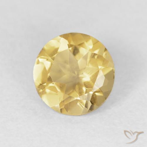 1.15克拉天然黄水晶，圆形的，VVS