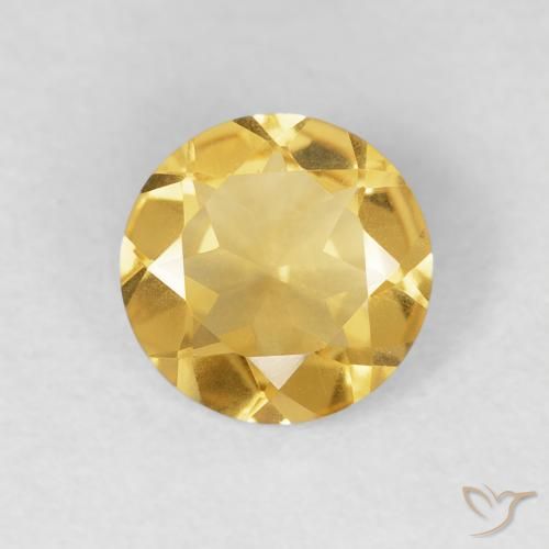 0.94ct 天然 中金 黄水晶, 圆形的, VVS