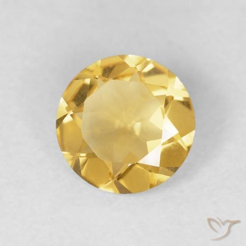 0.94克拉天然黄水晶，圆形的，VVS