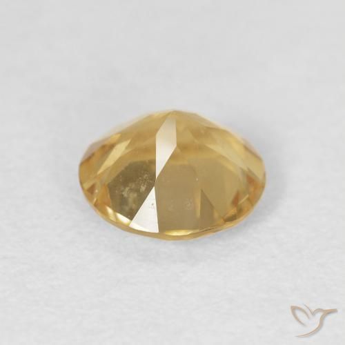 0.95克拉天然黄水晶，圆形的，VVS