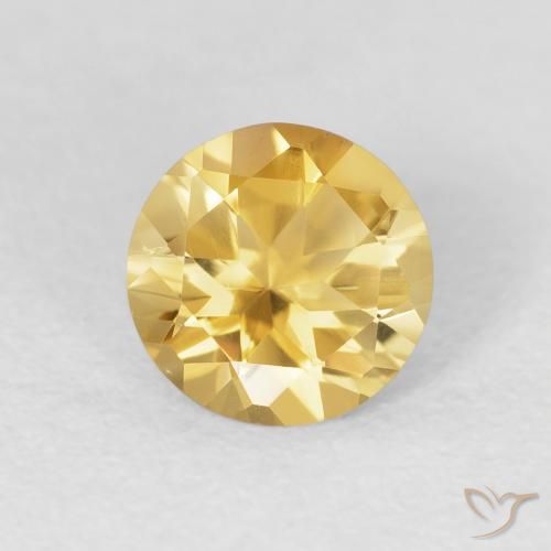 1.03ct 天然 黄金色 黄水晶, 圆形的, VVS