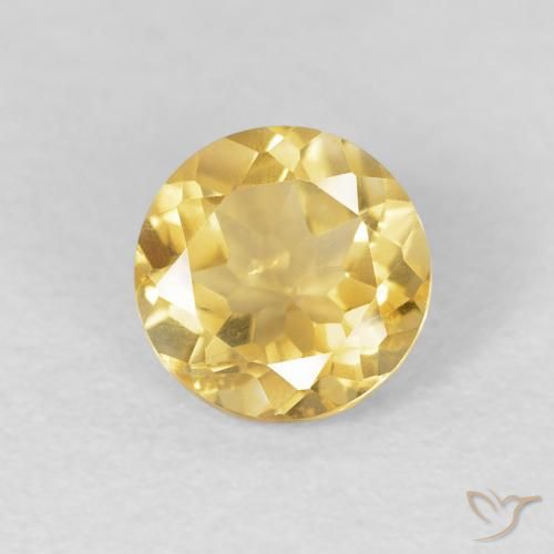 1.15ct 天然 黄金色 黄水晶, 圆形的, VVS-VS