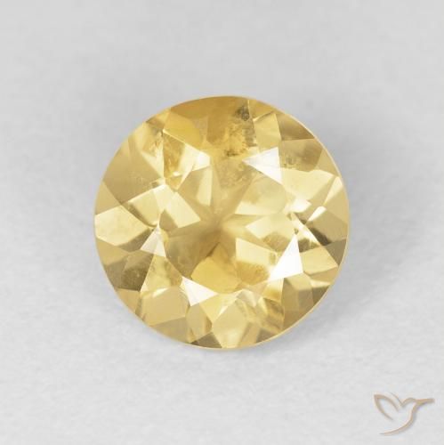 1.45ct 天然 黄金色 黄水晶, 圆形的, VVS-VS