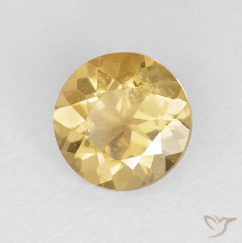 1.45克拉天然黄水晶，圆形的，VVS-VS