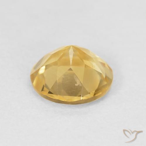1.45克拉天然黄水晶，圆形的，VVS-VS