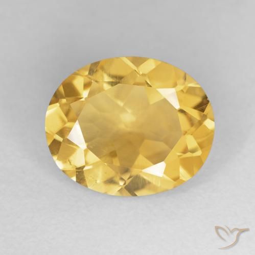 4.12ct 天然 亮金 黄水晶, 椭圆形, VVS-VS