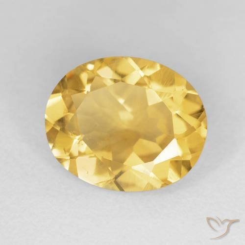 4.12克拉天然黄水晶，椭圆形，VVS-VS