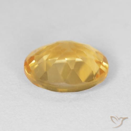 4.12克拉天然黄水晶，椭圆形，VVS-VS