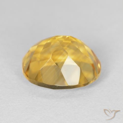 5.03克拉天然黄水晶，椭圆形，VVS-VS