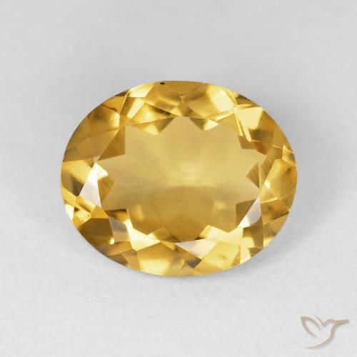 3.81ct 天然 金色 黄水晶, 椭圆形, VVS-VS