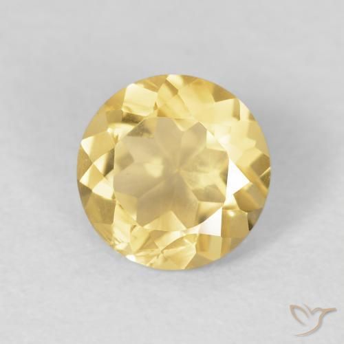 1.12克拉天然黄水晶，圆形的，VVS-VS