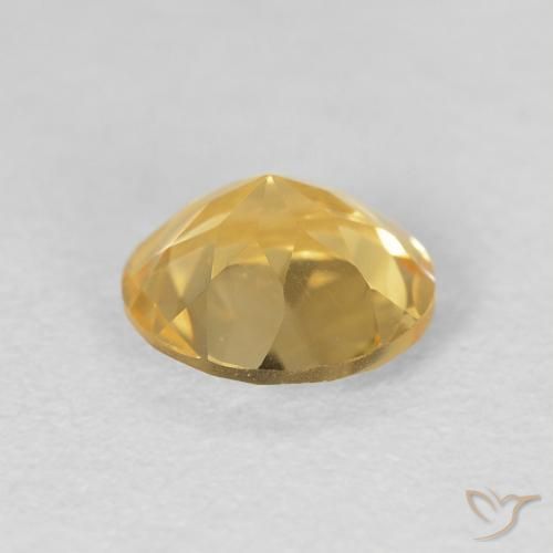 1.12克拉天然黄水晶，圆形的，VVS-VS
