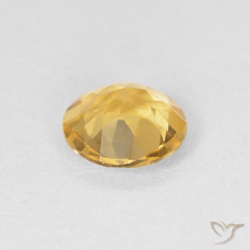 1.08克拉天然黄水晶，圆形的，VVS