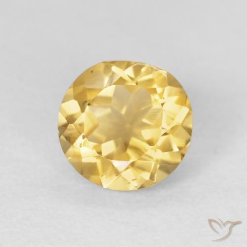 1.92克拉天然黄水晶，圆形的，VVS