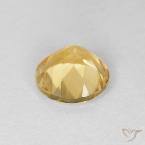 1.23克拉天然黄水晶，圆形的，VVS