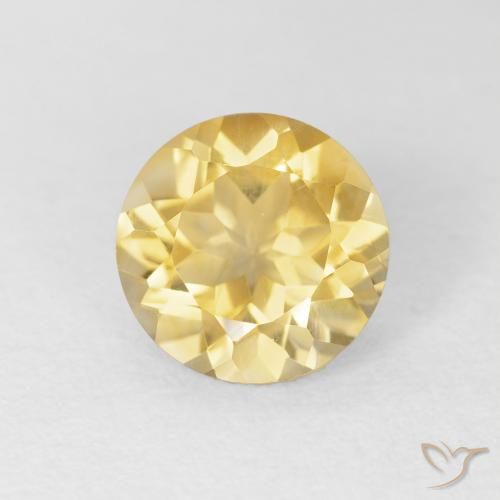 1.72ct 天然 黄金色 黄水晶, 圆形的, VVS