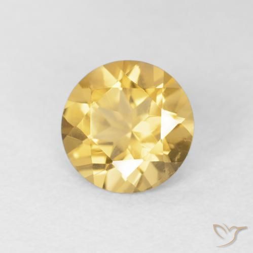 1.10克拉天然黄水晶，圆形的，VVS