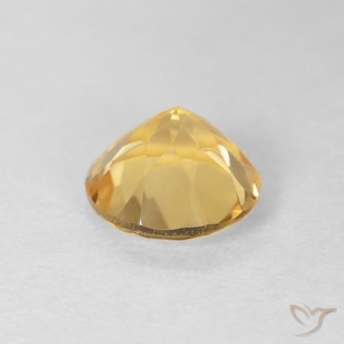 1.55克拉天然黄水晶，圆形的，VVS