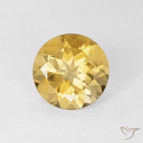 1.91ct 天然 黄金色 黄水晶, 圆形的, VVS