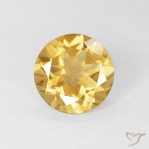 1.72ct 天然 中金 黄水晶, 圆形的, VVS