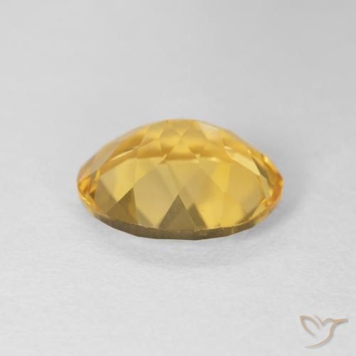 3.93克拉天然黄水晶，椭圆形，VVS
