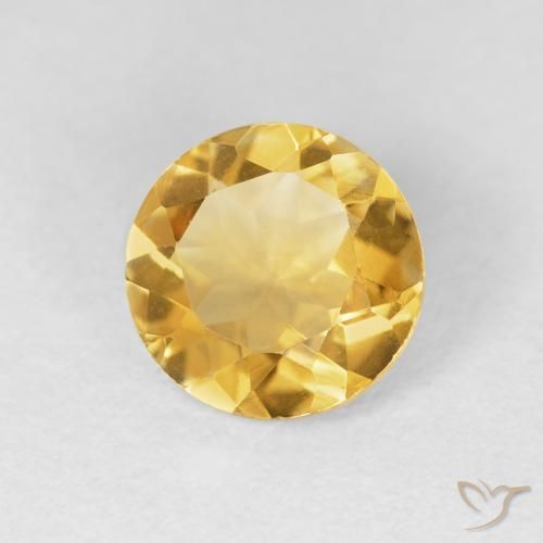 1.60克拉天然黄水晶，圆形的，VVS