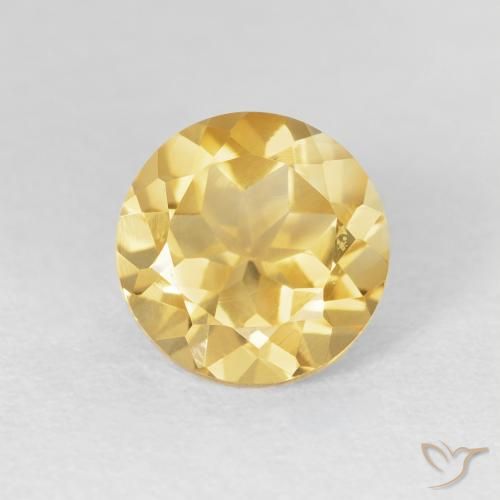 2.01ct 天然 黄金色 黄水晶, 圆形的, VVS