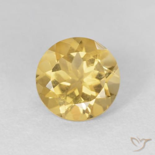1.78ct 天然 中金 黄水晶, 圆形的, VVS