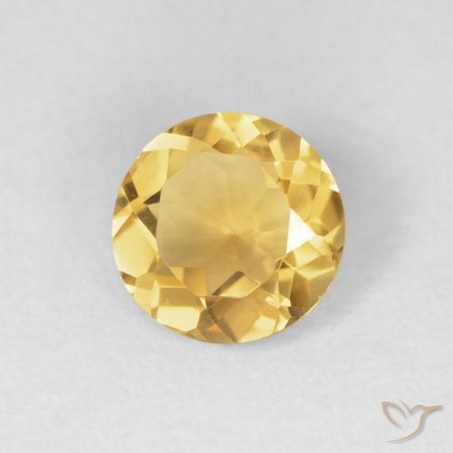 1.10克拉天然黄水晶，圆形的，VVS