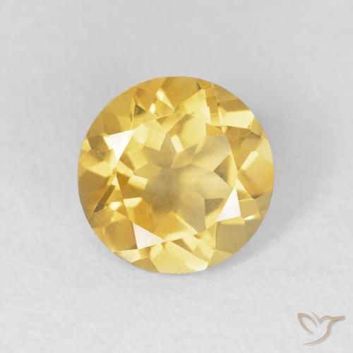 1.89ct 天然 金橙色 黄水晶, 圆形的, VVS