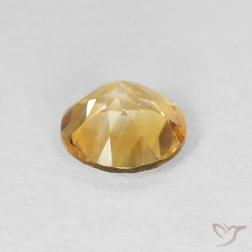 1.14克拉天然黄水晶，圆形的，VVS