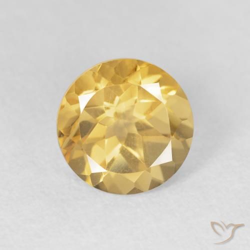 1.97ct 天然 黄金色 黄水晶, 圆形的, VVS