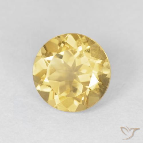 1.94克拉天然黄水晶，圆形的，VVS