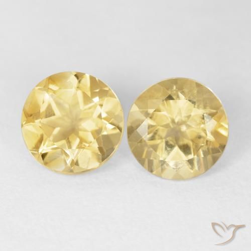 3.60ctw 天然 金色 黄水晶, 圆形的, VS