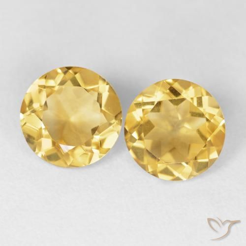 3.25ctw 天然 中金 黄水晶, 圆形的, VVS