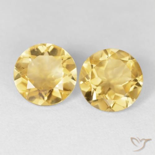 2.96ctw 天然 中金 黄水晶, 圆形的, VVS